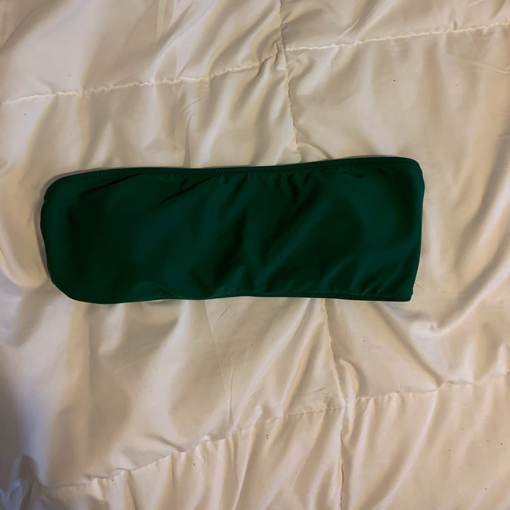 Green Strapless Bikini Top